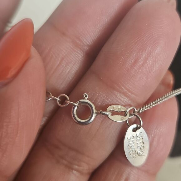 Simply Silver 925 Tear Drop Necklace Crystal - Picture 5 of 16